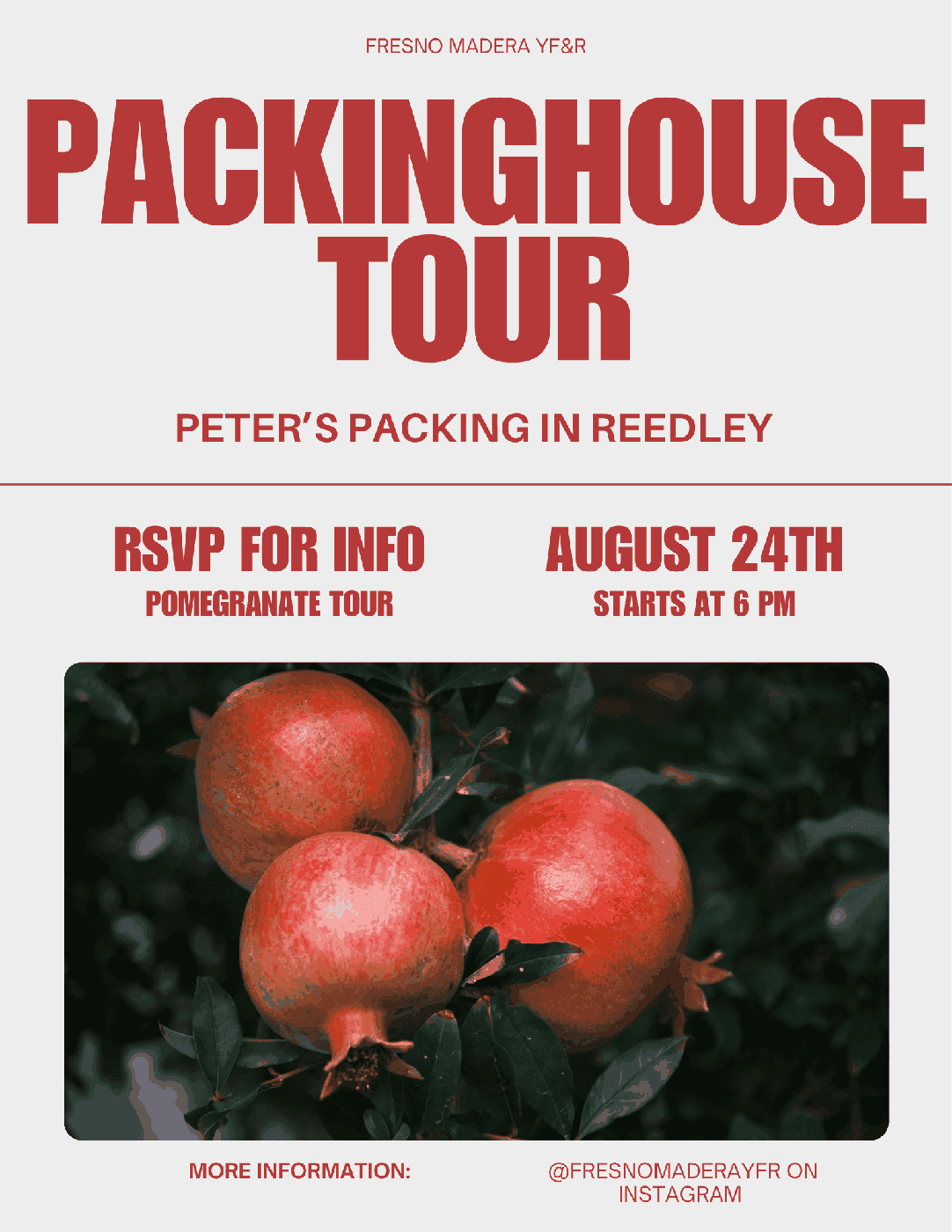Packinghouse Tour, Peter's Packing, Reedley, August 24, 2026, 6 PM