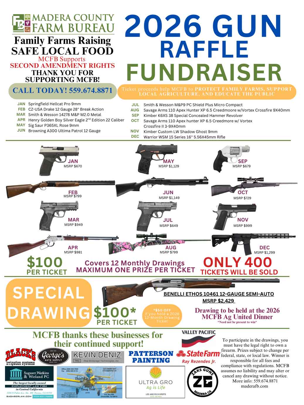 2026 Gun Raffle Fundraiser - Special Drawing