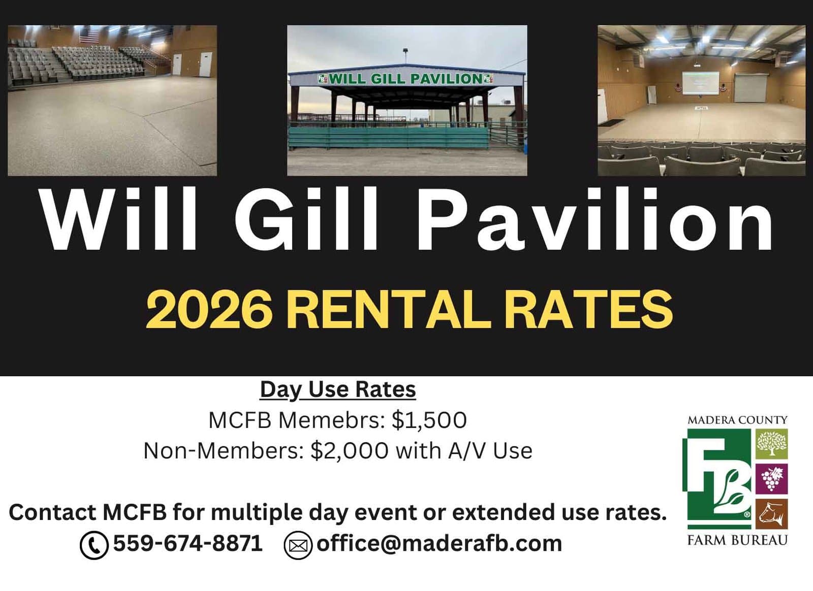 Will Gill Pavilion rental information